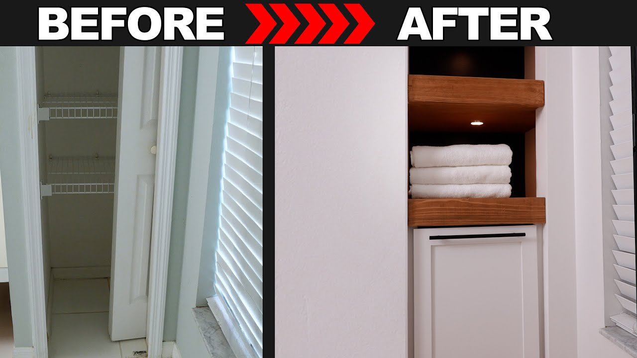 I Gave This Outdated Linen Closet a Total Makeover