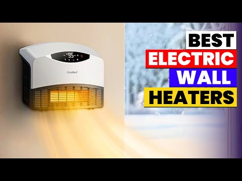 Wall Mounted Fan Heater, 1800W Bladeless AC Unit with Remote Control, Energy Efficient Indoor Fan for Bedroom & Dorm, Quiet Operation, Red video review thumbnail