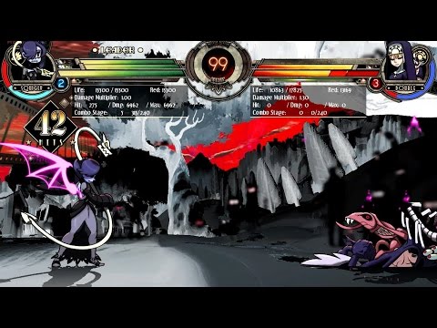Skullgirls: Squig/brass full-screen sing opera confirm to hard knockdown, 6962 dmg