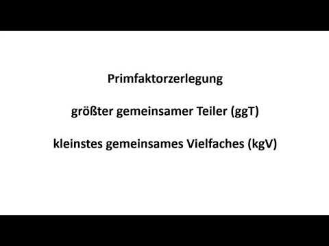 Primfaktorzerlegung, ggT und kgV
