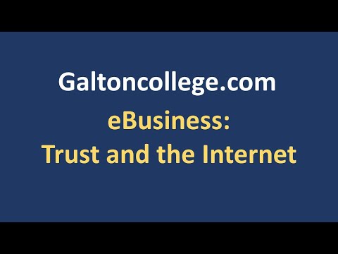 eBusiness: Trust and the Internet