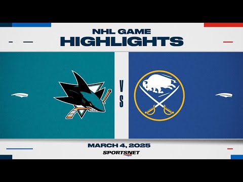NHL Highlights | Sharks vs. Sabres - March 4, 2025