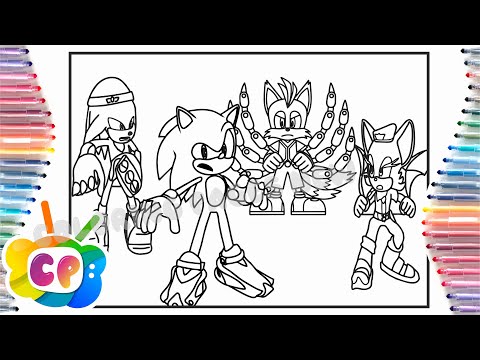 Sonic Prime all characters coloring page/ Sonic Prime with Nine/Cartoon - On & On [NCS Release]