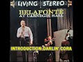 INTRODUCTION DARLIN' CORA ( HARRY BELRAFONTE ) 1959년 카네기홀 공연 실황