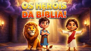 OS HERÓIS DA BÍBLIA! 1 Hora de Louvores Gospel Infantis Animados para Crianças