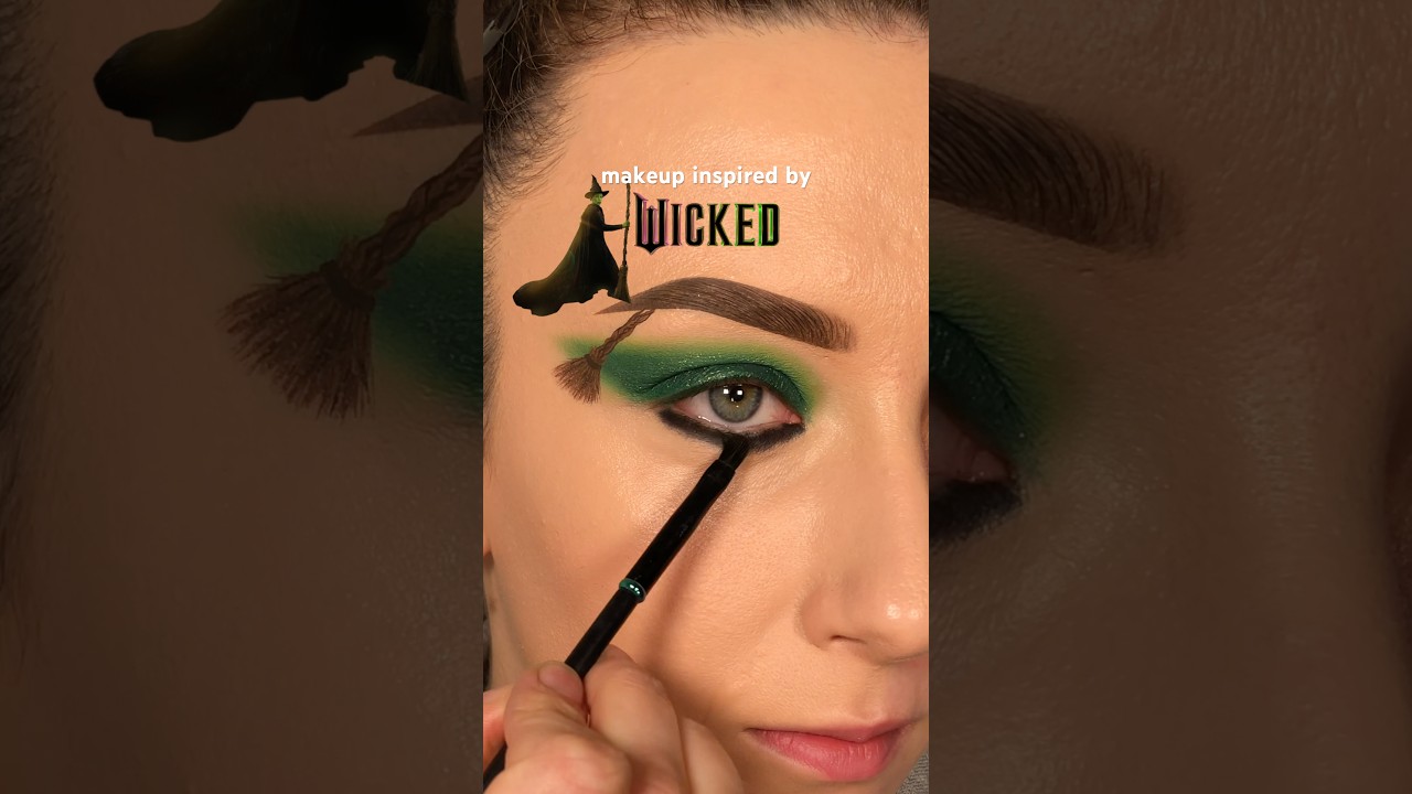 makeup inspired by wicked - elphaba💚🧹 #makeup #wicked