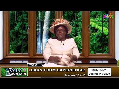 DAILY FOUNTAIN DEVOTIONAL OF DECEMBER 6 2020 - MRS. GRACE O. OLUWAROHUNBI