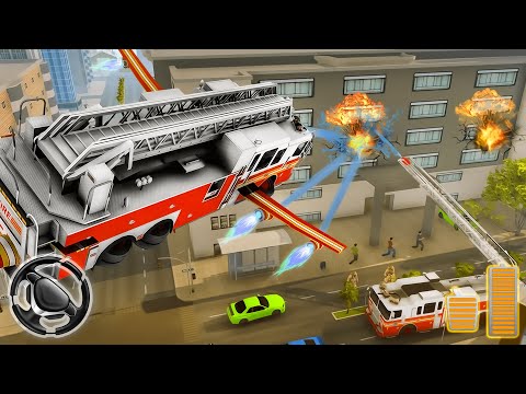 Flying Fire Truck Simulator - City Rescue Vehicles Driving Games 2020 | Android Gameplay