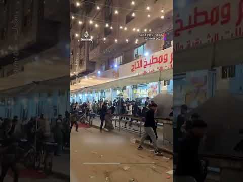 Rescue teams brave fire in suspected attack on Gaza City residential area | AJ #shorts