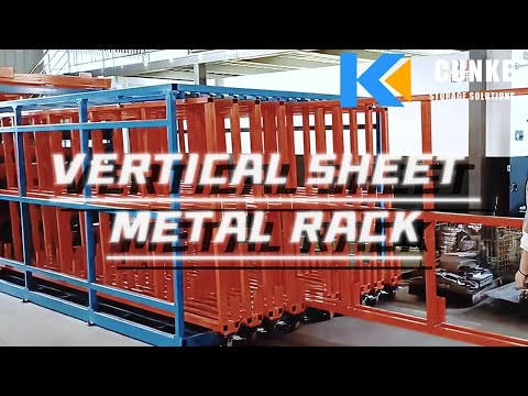 Vertical sheet metal rack--accommodates surplus materials