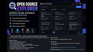 Open Source Explorer | React + TypeScript GitHub Repository Discovery