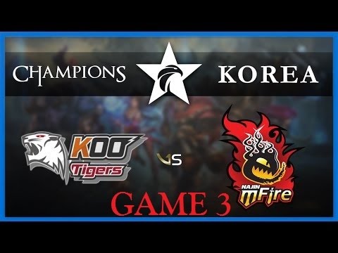 KOO Tigers vs NaJin Game 3 – LCK Summer 2015 Week 10 Day 4 - KOO vs NJE W10D4