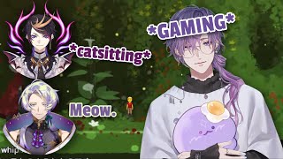 Gaming while your kids distract you ≪Uki Violeta | Shu Yamino | Claude Clawmark | NIJISANJI EN≫