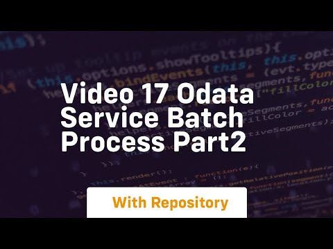 Video 17 odata service batch process part2