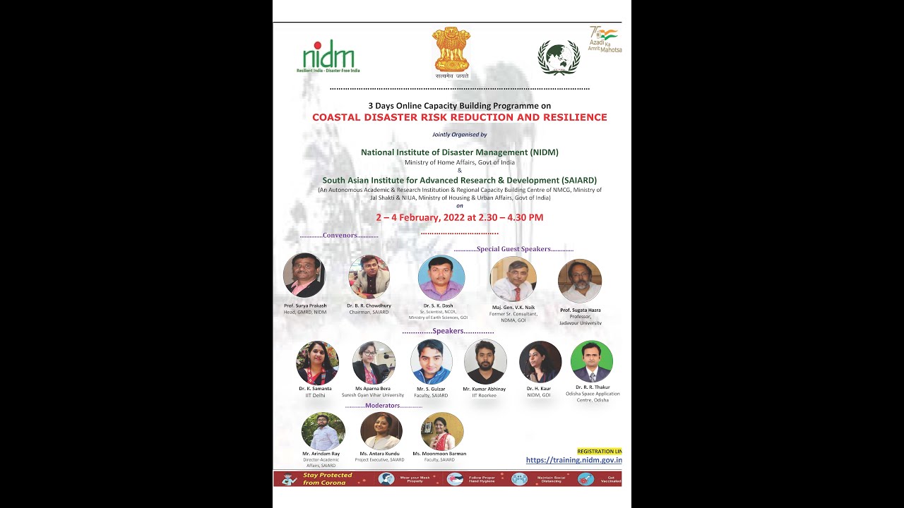 COASTAL DISASTER RISK REDUCTION AND RESILIENCE.| DISASTER IN INDIA | MHA | COVID-19 | 2022 | DRR |