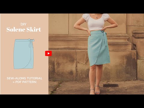 Diy Sol Ne Wrap Midi Skirt Tutorial Tintofmintpatterns