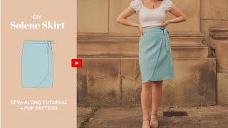 DIY Solène Wrap Midi Skirt Tutorial - tintofmintPATTERNS
