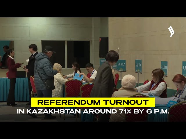 Referendum turnout in Kazakhstan around 71% by 6 p.m.