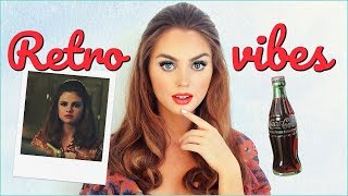 RETRO Makeup Hair & Outfit | 70's Selena Gomez Bad Liar Tutorial 🎥