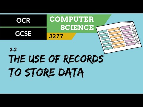 69. OCR GCSE (J277) 2.2 The use of records to store data