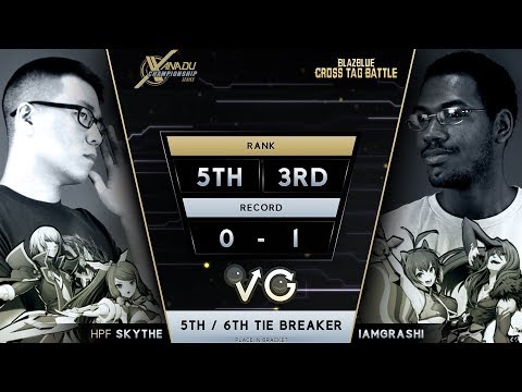 XCS FGC Finals BB:CTB -  iamgrashi Vs. HPF | Skythe - BlazBlue: Cross Tag Battle 5th/6th Tiebreaker