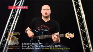 99 Ways To Die - Megadeth  - Guitar Lesson With Andy James Licklibrary