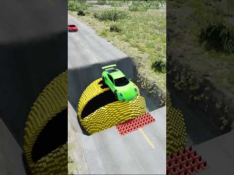 💰🚗 Million-Dollar Cars vs Deadly Pac-Man | BeamNG.drive #shorts