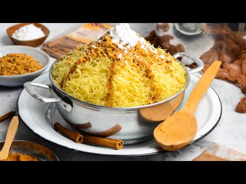 Fum Funa – Chicken Vermicelli in Sauce, Decorated with Almonds and Raisins