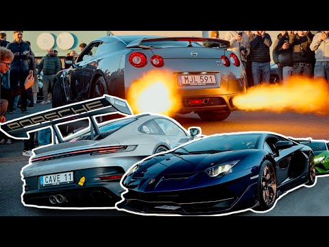 SUPERCARS TAKE OVER A PARKING LOT! (4X GT3RS, SVJ, GTR'S + MORE!) - KKB Season Start