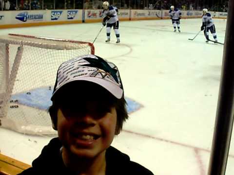 Jackson's first NHL game. St. Louis vs San Jose 3-19-11