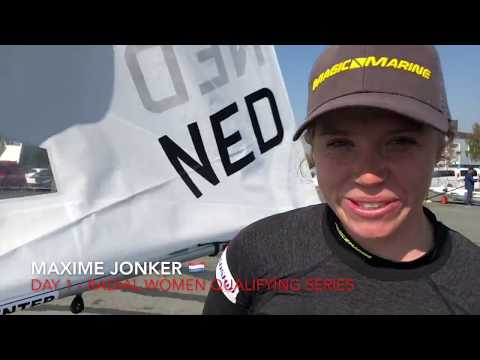 2018 Laser Senior Europeans - Day 1 - Interviewing Maxime Jonker and Maite Carlier