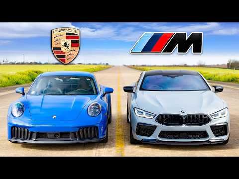 Porsche 911 GTS vs BMW M8: ARRANCONES