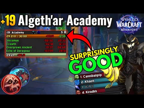 +19 Algeth'ar Academy, Midnight Beta Mythic+! | Blood Death Knight PoV!