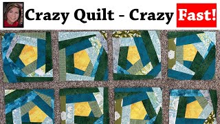 🏃‍♀️ Beginner Crazy Quilt Method | Free Tutorial | 3 HOURS | Scrapbuster | Stashbuster