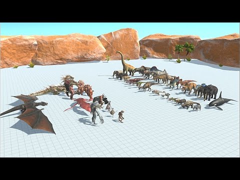 Infernal with Fantasy VS All Dinosaurs & All mammals - Animal Revolt Battle Simulator