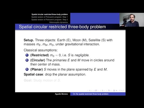 On the spatial restricted three-body problem - Agustin Moreno