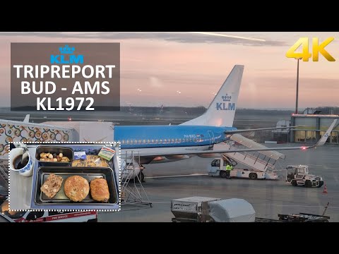 ✈ [4K] TRIPREPORT | KLM | Boeing 737-800 | Budapest - Amsterdam  | Europe Business Class