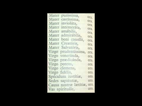 Litany of the Blessed Virgin Mary in Latin