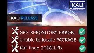 Kali 2018.1 errors how to fix repository gpg key error