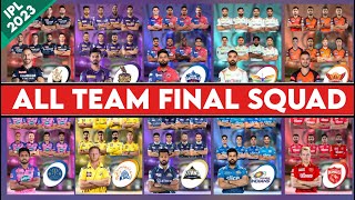 IPL 2023 - All Teams Full Squad After IPL Auction | RCB , CSK , KKR , MI | MY Cricket Production