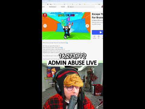 #shorts ADMIN ABUSE WAR (Steal a Brainrot vs Escape Tsunami For Brainrots)