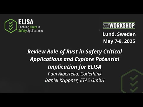 Review Role of Rust in Safety Critical Applications and Explore Potential Implication for ELISA