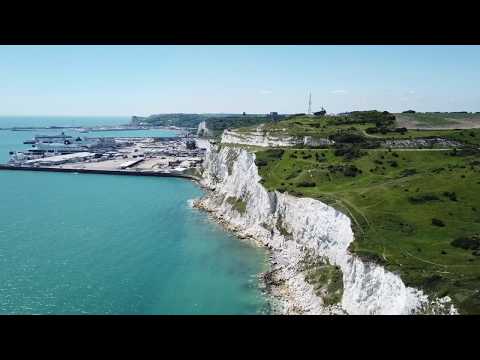 Drone Flight Over the White Cliffs of Dover 2019