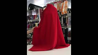 8065-1 Искусственный шёлк матовый цвет Красный 130 гр/м2, 150 см на YouTube 1