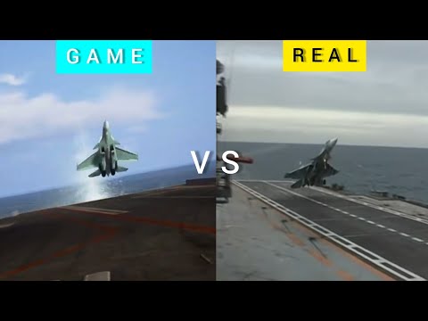 Su-33 Flanker-D Cobra landing [ GAME ] vs [ REAL ]