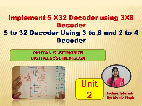 U2L6.2 | 5 to 32 Decoder using 3 to 8 Decoder |Decoder | 5 x 32 Decoder Using 3 x 8 & 2 x 4 decoder