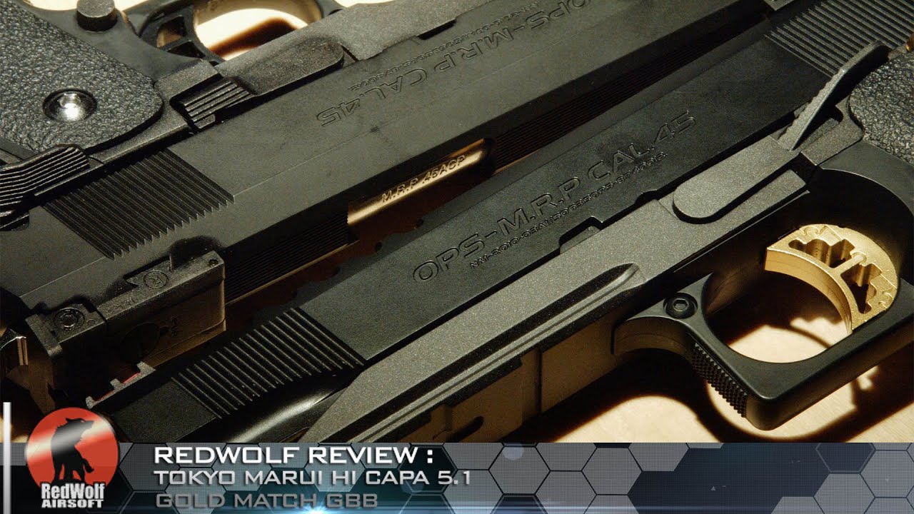 Best Marui Pistol Ever: Tokyo Marui Hi Capa 5.1 Gold Match GBB (4K HD) - RedWolf Airsoft RWTV