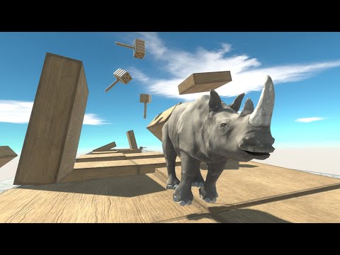 Run Away from Ghor Hammer on a Wooden Bridge  - Animal Revolt Battle Simulator