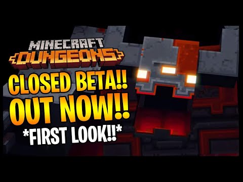 MINECRAFT DUNGEONS CLOSED BETA!! *INVITE ONLY!!* | FIRST LOOK!!..