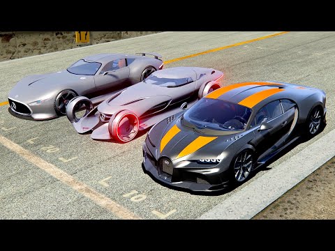 Bugatti Chiron Super Sport 300+ vs Mercedes Vision GT vs Mercedes Silver Arrow - Highlands